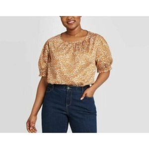 Ava & Viv Plus Size Short Sleeve Blouse Top